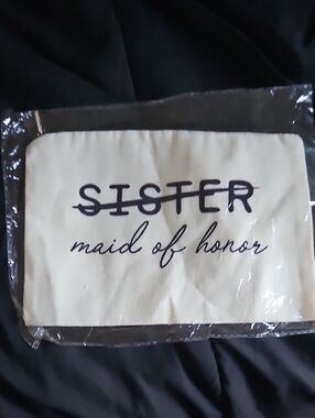 Maid of Honor Cream Cosmetic Bag